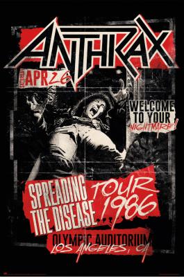 Anthrax - Spreading The Disease 1986 Poster (Lütfen Ürün Açıklamasını 